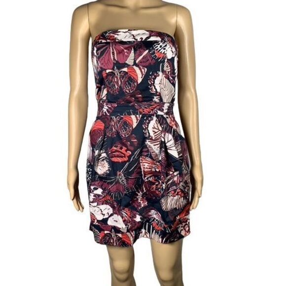 French Connection Women's Strapless Butterfly Strapless Sheath Mini Dres… - Picture 1 of 5